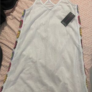 TODAY ONLY $10 from $15!!!White Crochet Dress with Colorful Side Accents